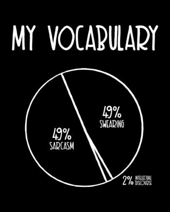 Tričko Sarcasm vocabulary